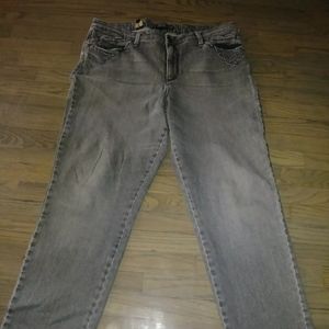 Nine West Jeans Size 14 Gray Denim Waist 31